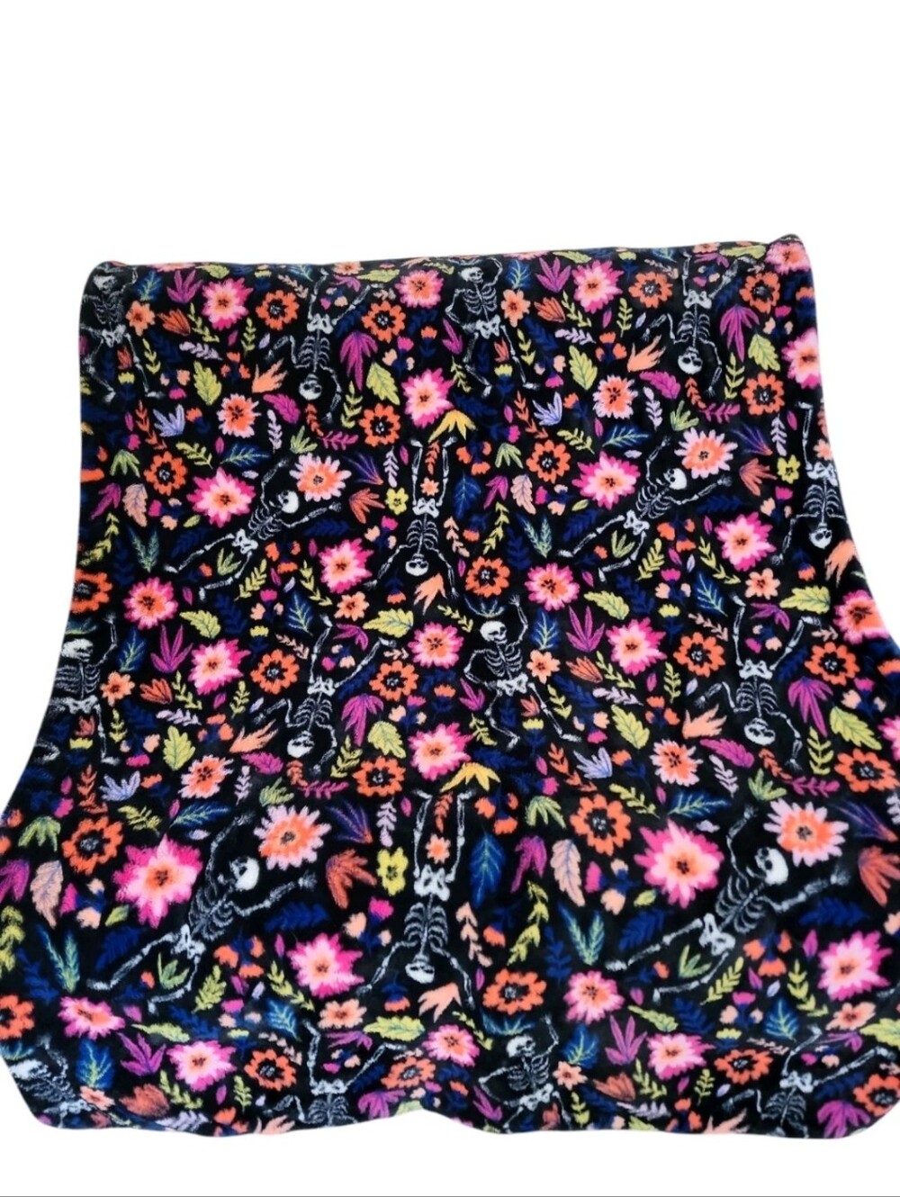 Magaschoni Plush Fleece Blanket Day Of The Dead Hallloween